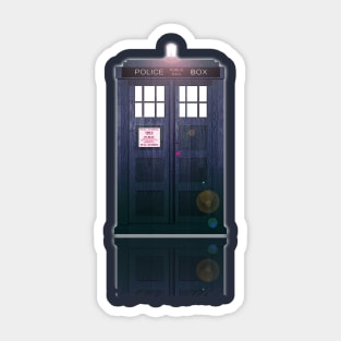 Tardis Shine Sticker